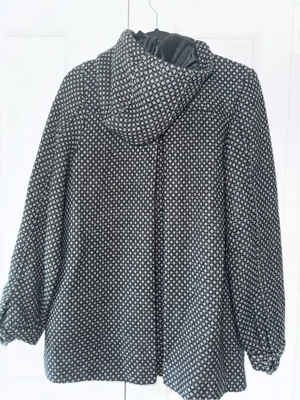 Mossimo Supply Co. Hooded Patterned Coat - Black & White